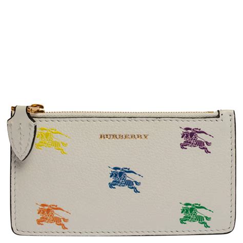 burberry equestrian knight leather zip card case white|Burberry Limited.